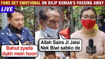 Fans Outside Dilip Kumar's House Pay Tribute To The Late Actor | Get Emotional