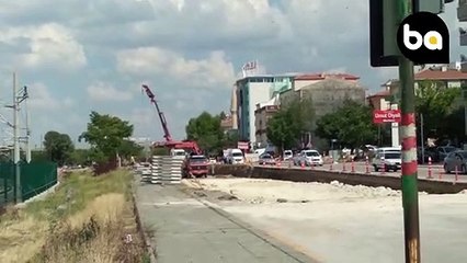 İstasyon Caddesi Demiryolu Geçiş Köprüsü Çalışması