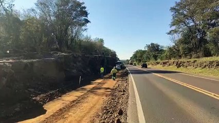 Atenção: rodovia BR-277, em Guaraniaçu, está sendo interditada para detonação de rochas