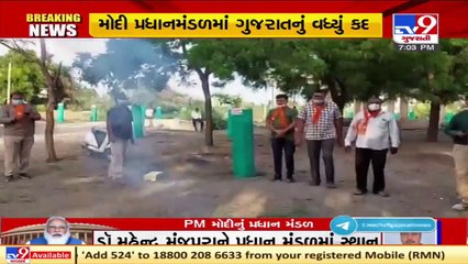 Celebrations at Ishvariya, native village of Parshottam Rupala after elevation as Cabinet Minister