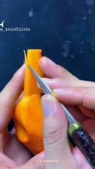 Hand made Carrot Carving | Art & Craft | Bird design in Carrot | YT Shorts