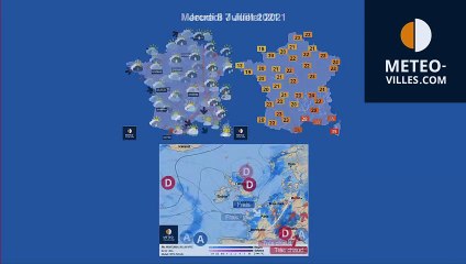 previsions meteo du mercredi 7 juillet 2021