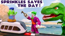 Funny Funlings Ice Cream Rescue with Dinosaur Toys for Kids and Smart Intellino train plus DC Comics Batman in this Stop Motion Animation Video for Kids from Kid Friendly Family Channel Toy Trains 4U
