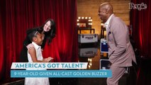 AGT: 9-Year-Old Singer Wins First-Ever All-Judges Golden Buzzer — 'Unprecedented,' Says Terry Crews