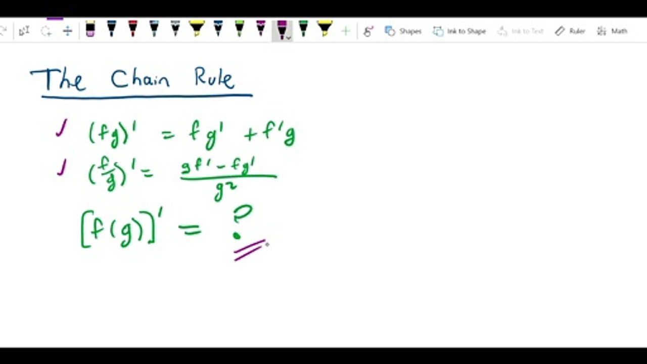 Chain rule - intro and sin x squared plus 1