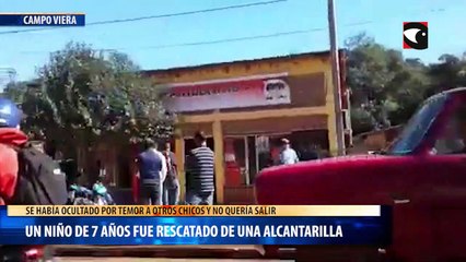 Un niño de 7 años fue rescatado de una alcantarilla