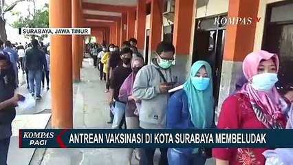 Momen Wali Kota Surabaya Teriak-teriak Urai Kerumunan Vaksinasi di Stadion Gelora 10 November