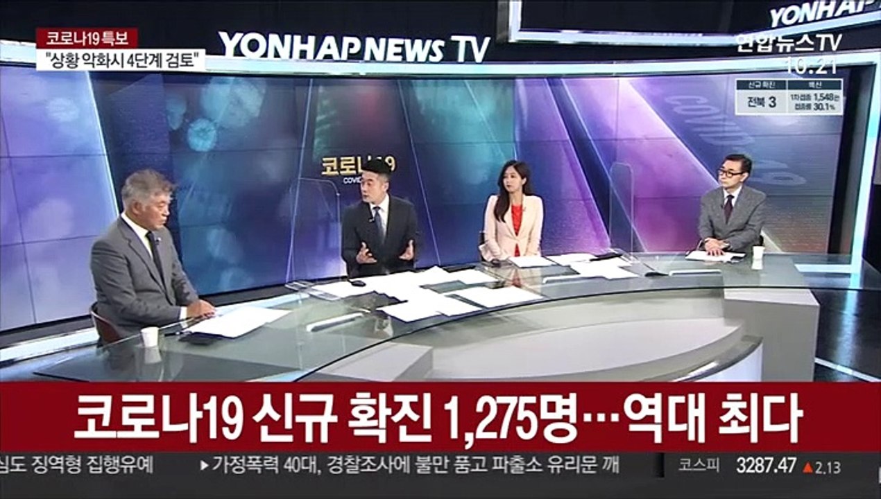 [뉴스포커스] 신규확진 1,275명…코로나19 사태 이후 최다