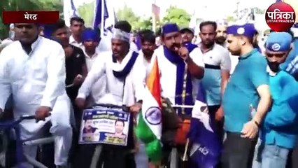 साइकिल यात्रा के दौरान भीम आर्मी चीफ चन्द्र शेखर ने कह दी ये बात, देखें वीडियो