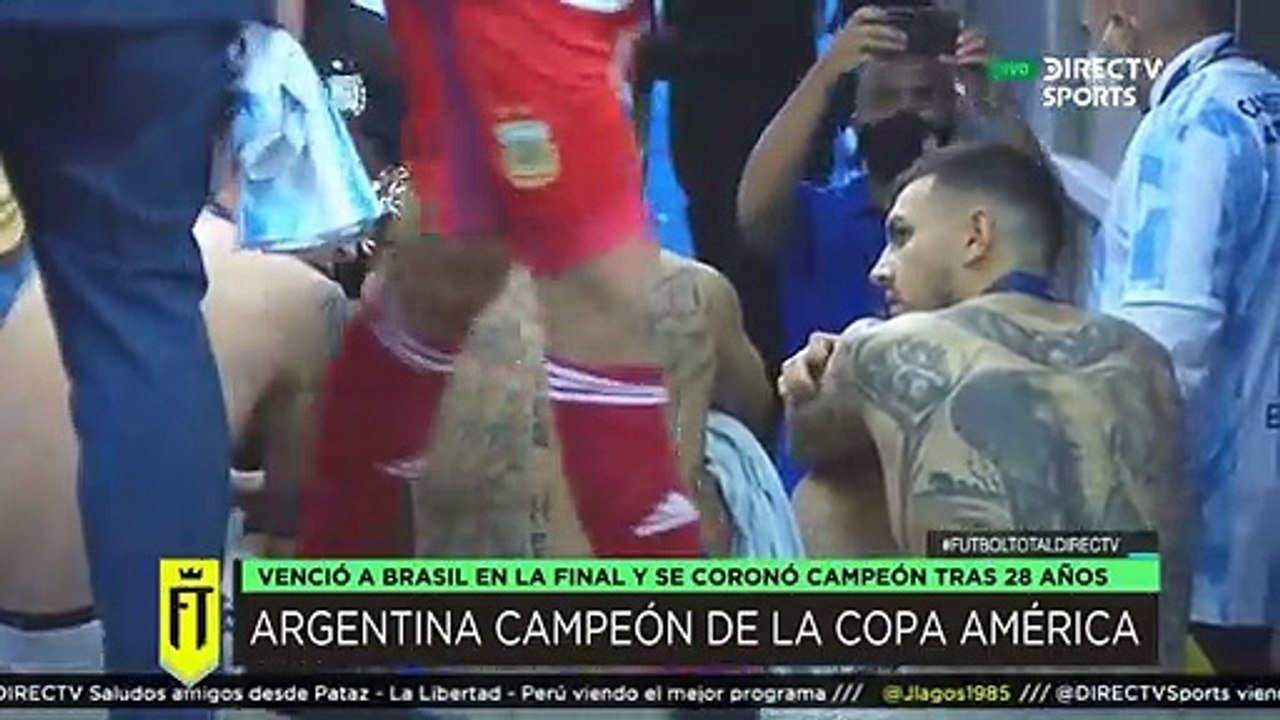MESSI AND NEYMAR TALKING AFTER THE FINAL OF THE CUP AMERICA 2021