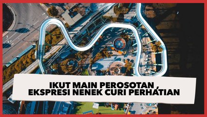Ikut Main Perosotan Bersama Bocah, Ekspresi Nenek Ini Curi Perhatian