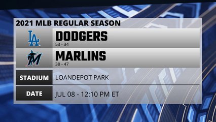 Dodgers @ Marlins Game Preview for JUL 08 - 12:10 PM ET