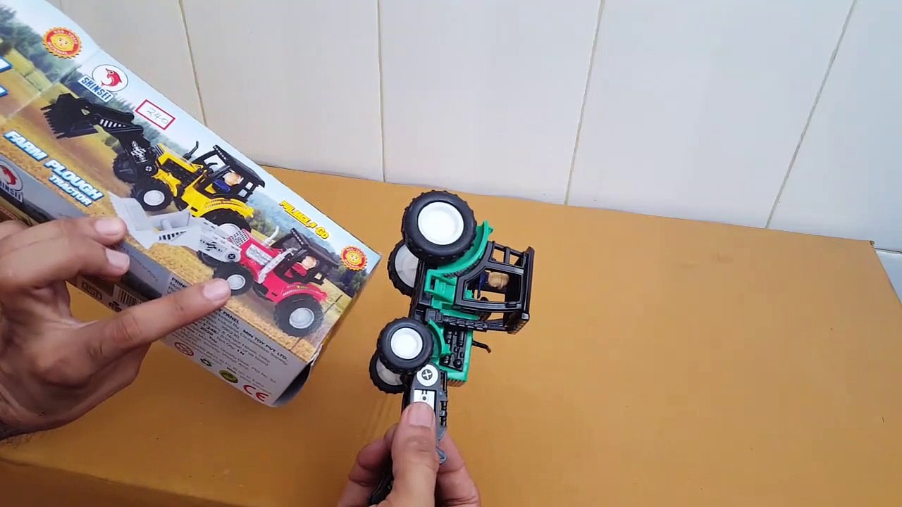 Unboxing and Review of Shinsei Pull Back Farm Plough Tractor toy for kids gift