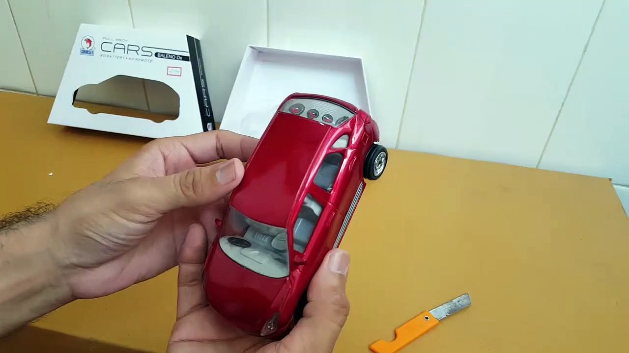 Unboxing and Review of shinsei pull back maruti baleno dx toy car for kids gift