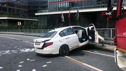 Seyrantepe’de sıkışmalı kaza: 1 yaralı