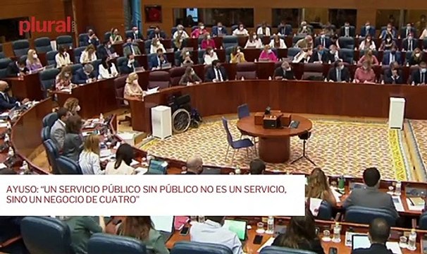 Podemos acusa a Ayuso de montar su “Aló presidenta” en Telemadrid”
