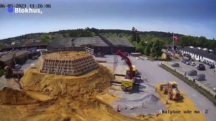 Au Danemark, le plus haut château de sable au monde