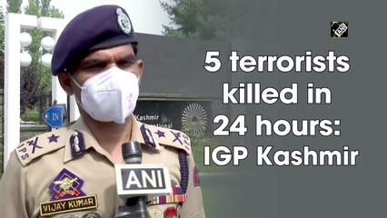 5 terrorists killed in 24 hours: IGP Kashmir