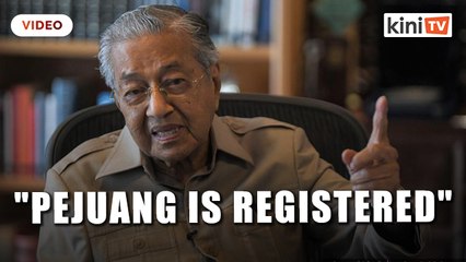 Скачать видео: Pejuang has been registered as a political party, says Dr M