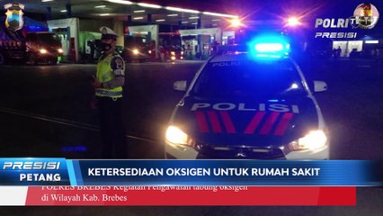 Polda Jateng Mengawal Pendistribusian Tabung Oksigen