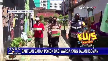 Bantuan Sembako Gratis dari Polisi Untuk Warga di Makassar yang Jalani Isoman