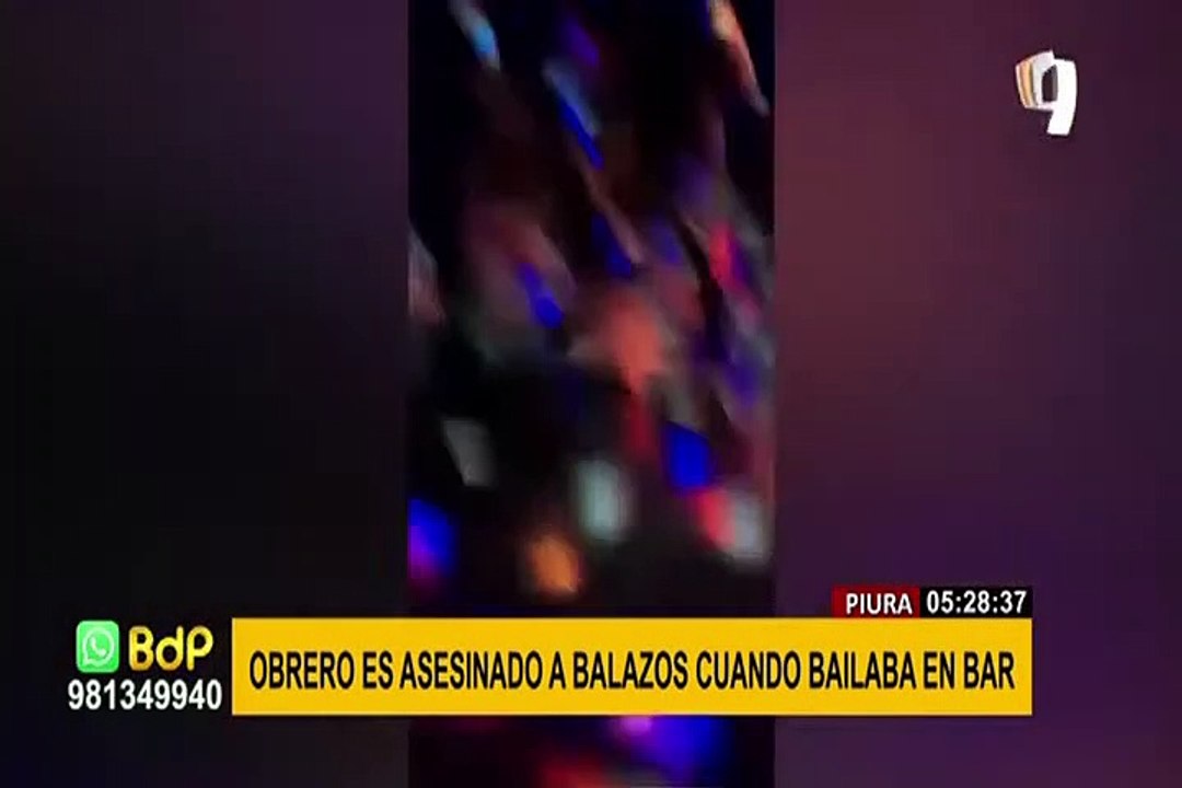 Obrero es asesinado de 10 balazos al interior de un bar en Piura
