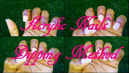 Diy Acrylic Nail Using The Dipping Method, Simple And Easy.