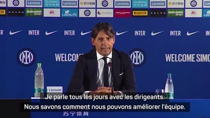 Inter - Inzaghi : "L'Inter sera compétitif sur le marché des transferts"