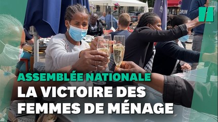 À l'Assemblée, les femmes de ménage fêtent leur 13ème mois, Ruffin veut l'étendre à tout le pays