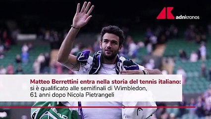 Wimbledon, Matteo Berrettini in semifinale