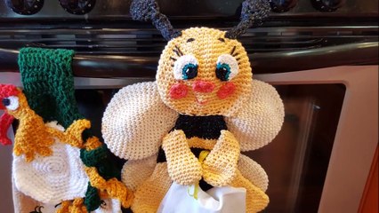 Crochet Bee Potholder Hot Pad Kitchen Towel Topper Part 1 Of 2 Diy Video Tutorial