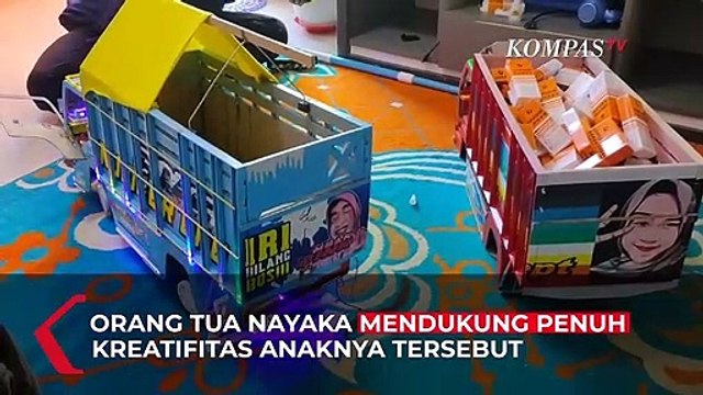 Keren! Siswa SD ini Berhasil Buat Miniatur Truk dari Bahan Bekas