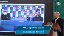 Cristiano Ronaldo llega a la mañanera de AMLO; “lamenté que eliminaran a Portugal”, dice