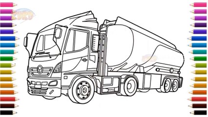 Truk Tangki Muat Air, Drawing Entertainment Menggambar Dan Mewanai Truk Tangki