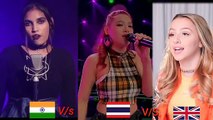 takitaki aish emmaTaki taki english vs hindi vs Thailand  taki taki cover by emma vs aish