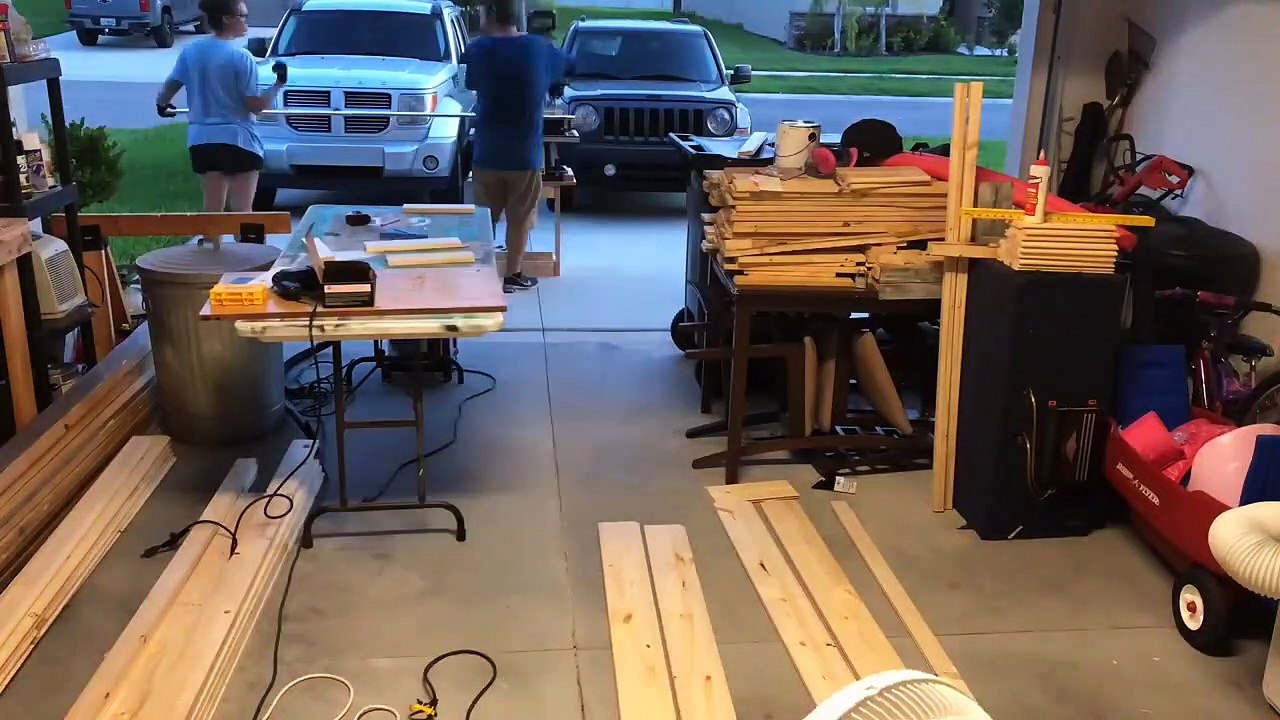 Diy Barn Door Build & Install On Double Bypass Hardware - Chalk Paint Distressed Farmhouse Finish