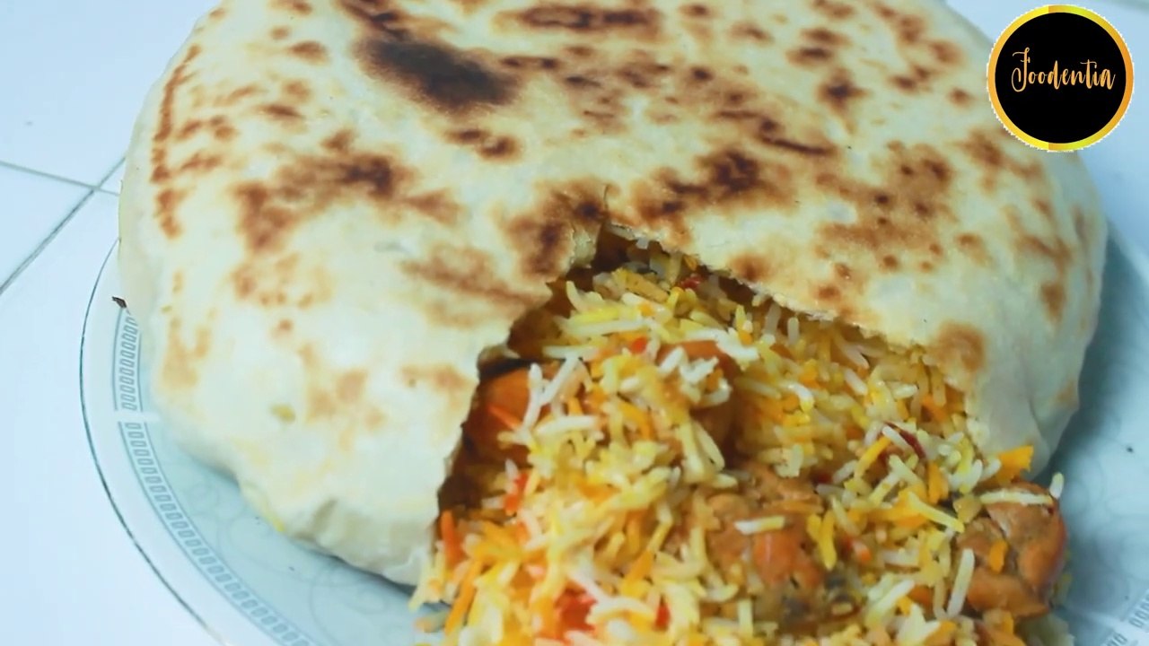 Parda Biryani Without oven _ Chicken biryani recipe by foodentia _ parda biryani in fry pan