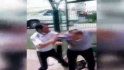 Otobüs şoförü tartıştığı yolcuyu böyle dövdü