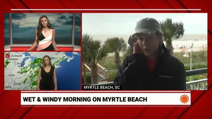 Wet and windy morning on Myrtle Beach
