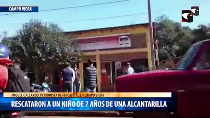 Rescataron a un niño de 7 años de una alcantarilla