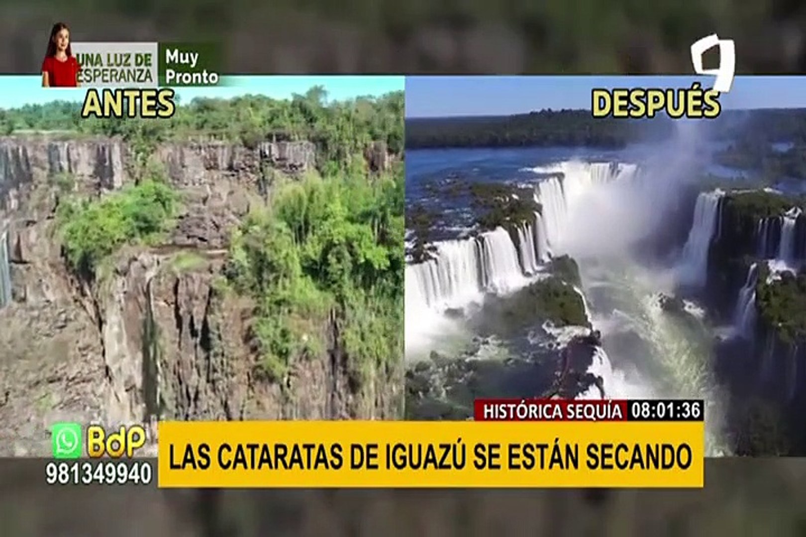 Cataratas del Iguazú se secan debido a la sequía más fuerte de los últimos  91 años - Vídeo Dailymotion