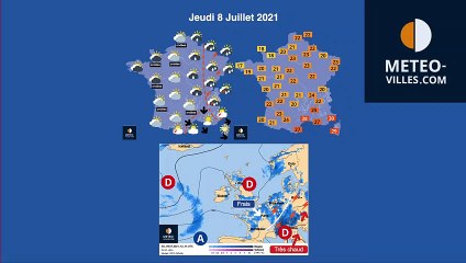 previsions meteo du jeudi 8 juillet 2021
