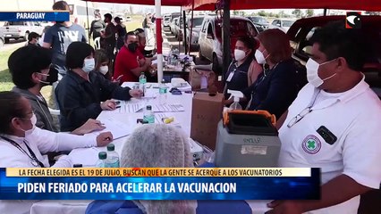 Salud de Paraguay pidió que se establezca el 19 de julio como “feriado” para acelerar la vacunación