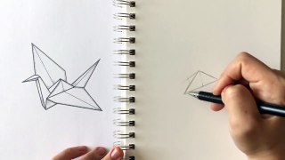 How To Draw: A Paper Crane | Talk Through Tutorial