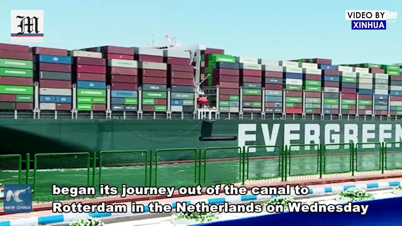 Ever Given leaves Suez Canal after settlement c...