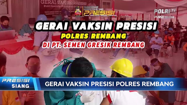 Vaksinasi Bersama di Gerai Vaksinasi Presisi Polres Rembang