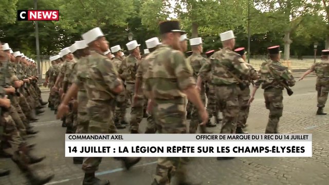 14 juillet : la Légion étrangère répète sur les Champs-Elysées