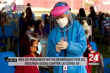 Covid-19: alrededor del 40% de la población no ha ido por su segunda dosis