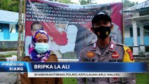 Polisi Bersama Istri Sosialisasi Vaksin dan Prokes Bagi Warga Pedalaman Aru