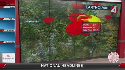 Swarm of earthquakes strike near California-Nevada border